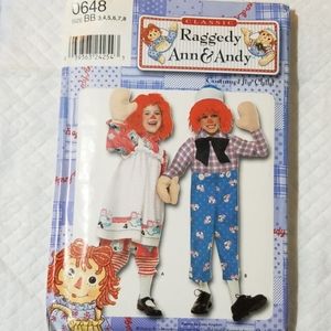 Simplicity Raggedy Ann & Andy Costume patterns